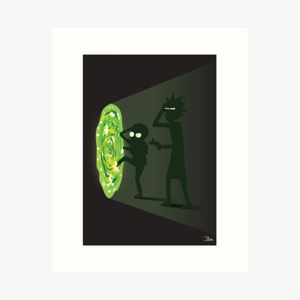 Rick und Morty - Portalreisen Kunstdruck