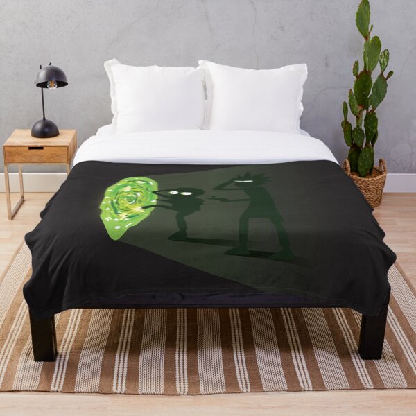 Rick and Morty - Portal Travel Throw Blanket