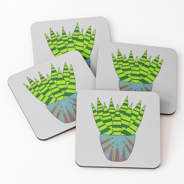 Item preview, Cute Cactus Design #171: Succulent Bunch In A Triangle-Patterned Pot designed and sold by DreamCactus.