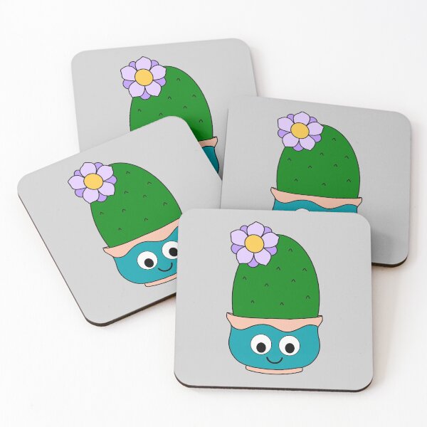 Item preview, Cute Cactus Design #172: Big Cactus With Cute Flower In Kawaii Pot designed and sold by DreamCactus.