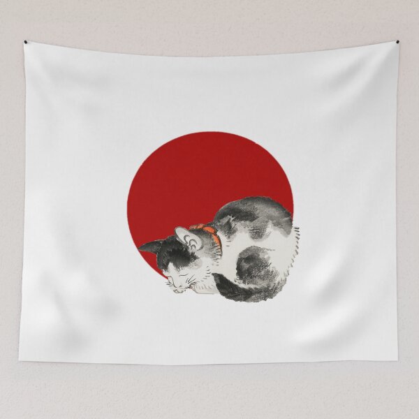 Item preview, Japanese Flag - Sleeping Cat designed and sold by weavernap.