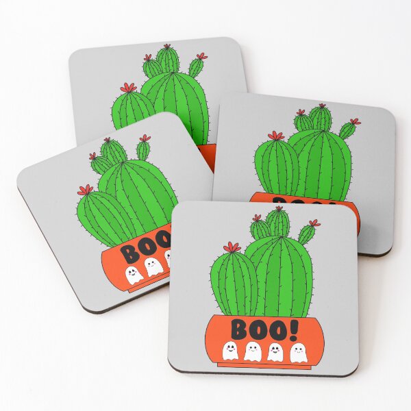 Artikelvorschau, Cute Cactus Design #176: Cacti In Halloween Ghosts Pot entworfen und verkauft von DreamCactus.