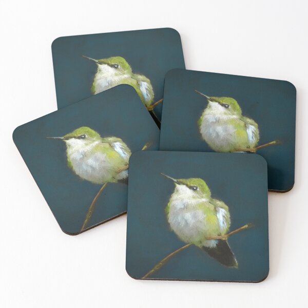 Item preview, Hummingbird Painting - Cute Original Bird Art designed and sold by alpendesigns.