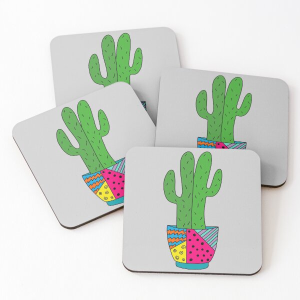 Item preview, Cute Cactus Design #178: Saguaro Cacti In Funky Pot designed and sold by DreamCactus.
