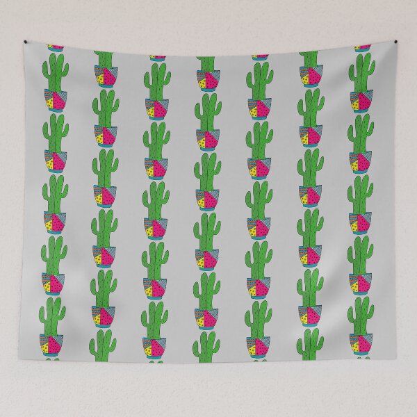 Item preview, Cute Cactus Design #178: Saguaro Cacti In Funky Pot designed and sold by DreamCactus.
