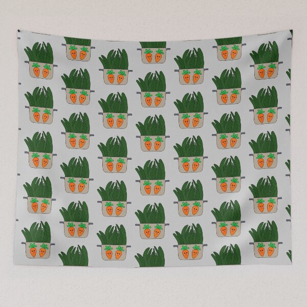 Item preview, Cute Cactus Design #179: Succulent In Cooking Pot With Carrots designed and sold by DreamCactus.