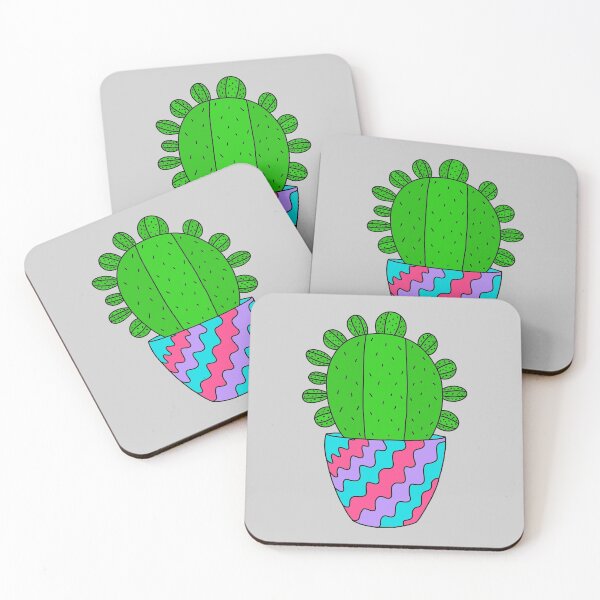 Artikelvorschau, Cute Cactus Design #181: Cactus In Bright Colored Pot entworfen und verkauft von DreamCactus.