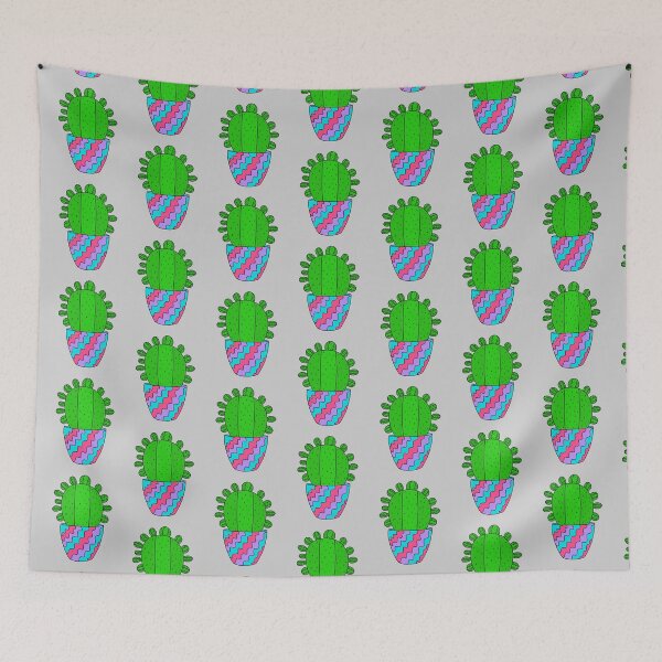 Item preview, Cute Cactus Design #181: Cactus In Bright Colored Pot designed and sold by DreamCactus.