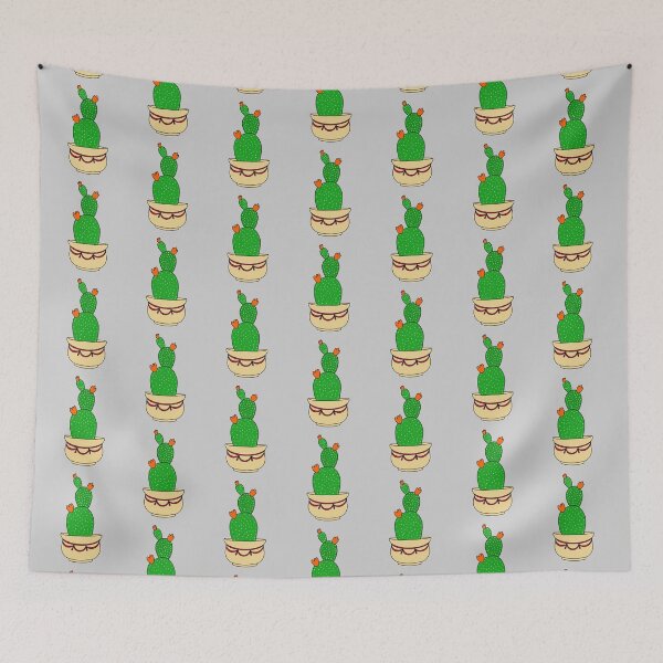Item preview, Cute Cactus Design #182: Cactus With Orange Blooms In Elegant Pot designed and sold by DreamCactus.