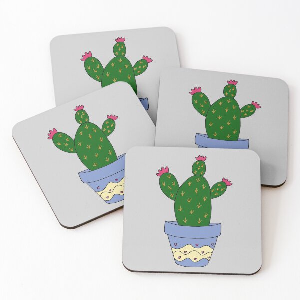 Artikelvorschau, Cute Cactus Design #185: Cactus With Blooms In Painted Pot entworfen und verkauft von DreamCactus.
