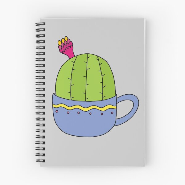 Item preview, Cute Cactus Design #196: Mini Cactus With Flower In Cup designed and sold by DreamCactus.