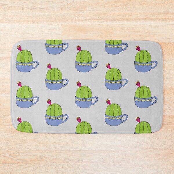 Item preview, Cute Cactus Design #196: Mini Cactus With Flower In Cup designed and sold by DreamCactus.