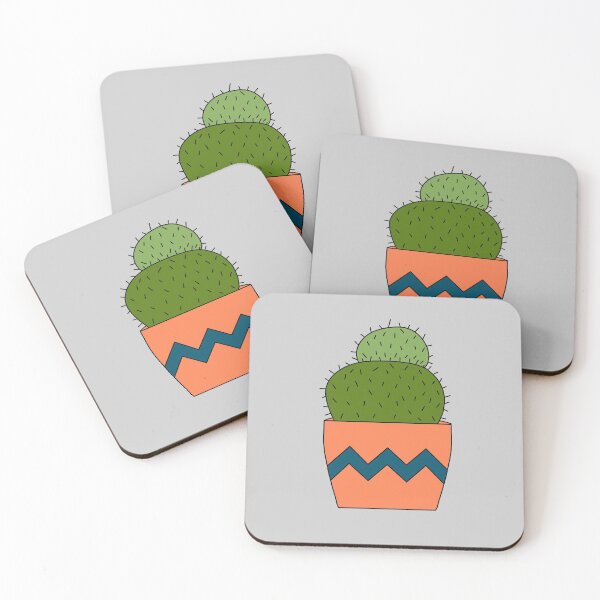 Artikelvorschau, Cute Cactus Design #197: Round Cactus In Pot entworfen und verkauft von DreamCactus.