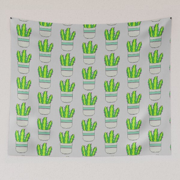 Item preview, Cute Cactus Design #201: Flowering Succulent In Shabby Chic Pot designed and sold by DreamCactus.