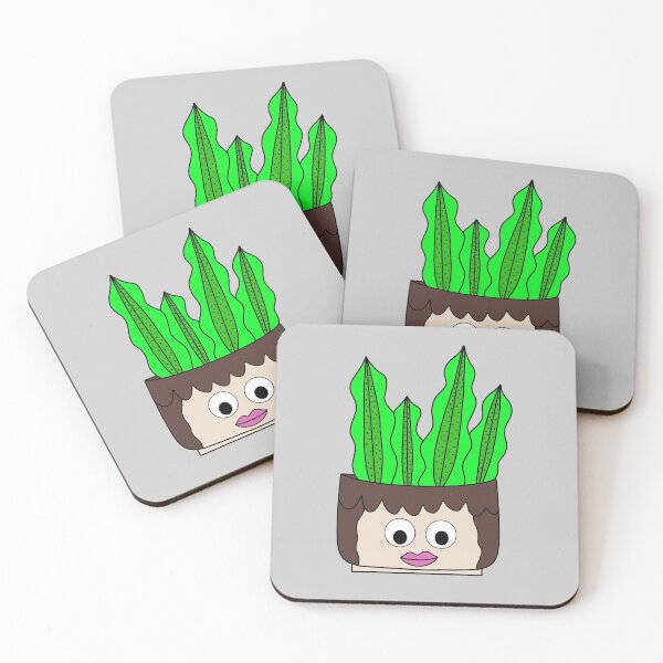 Aperçu de l'œuvre Cute Cactus Design #203: Succulent In Pretty Girl Pot créée et vendue par DreamCactus.