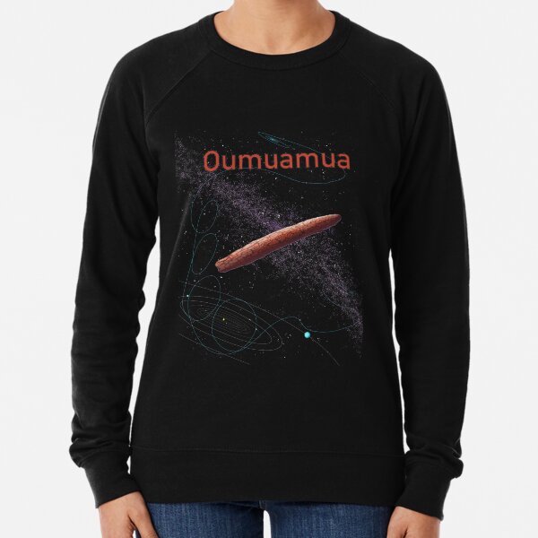 Oumuamua interstellar asteroid/ comet design asteroid day art Lightweight Sweatshirt