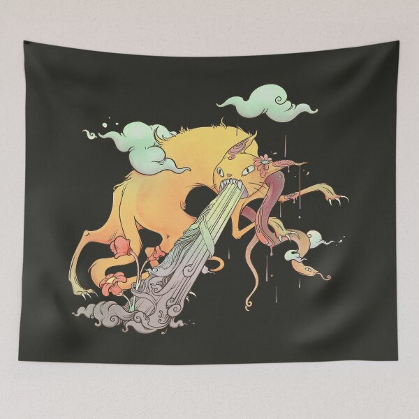 Item preview, Strange Cat And Snake Surreal Art designed and sold by cellsdividing.
