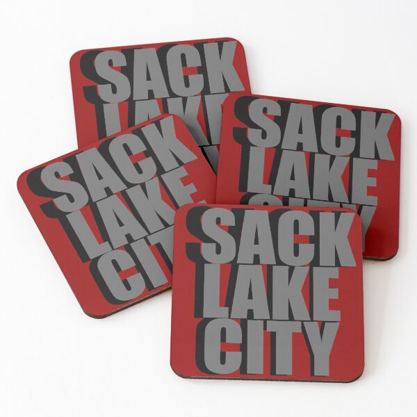 Item preview, Sack Lake City Black and Grey on red in Bold  designed and sold by SaltCitySage.