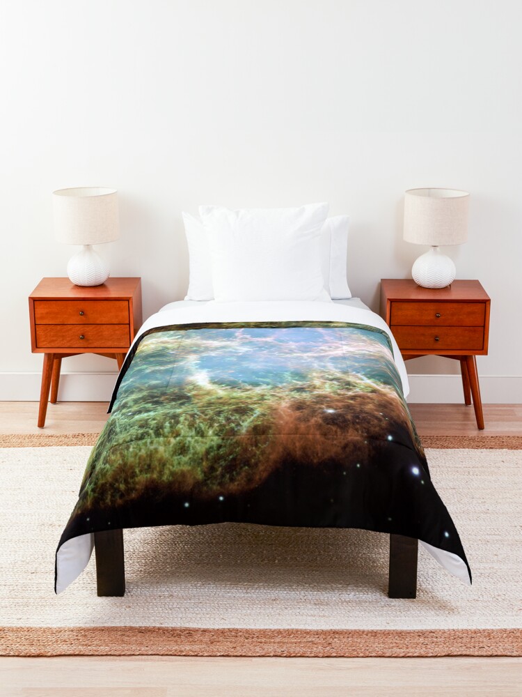Alternate view of NASA Hubble Space Telescope Poster - The Crab Nebula Comforter