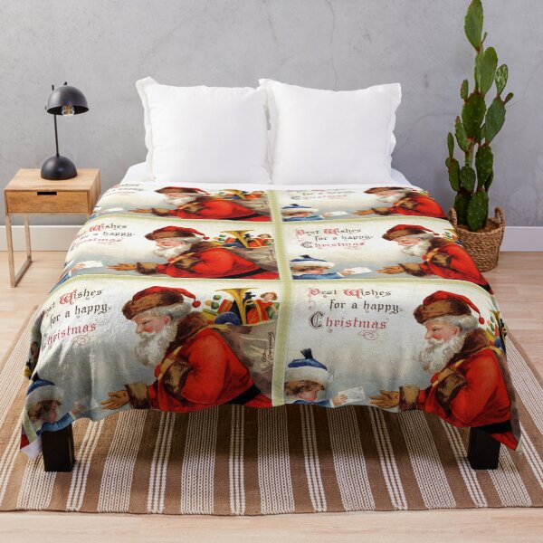 Item preview, Vintage Santa with child and Christmas wishes designed and sold by aapshop.