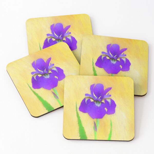 Item preview, Purple Bearded Iris Painting - Cute Original Flower Art designed and sold by alpendesigns.