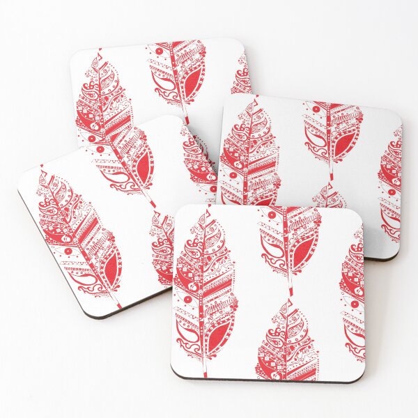 Item preview, 2/4 red feather. Passion, Love, intensity designed and sold by ilse parra recio.
