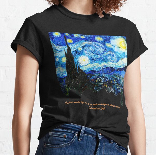 Vincent Van Gogh Art Starry Night, Creative Artist Painting Classic T-Shirt