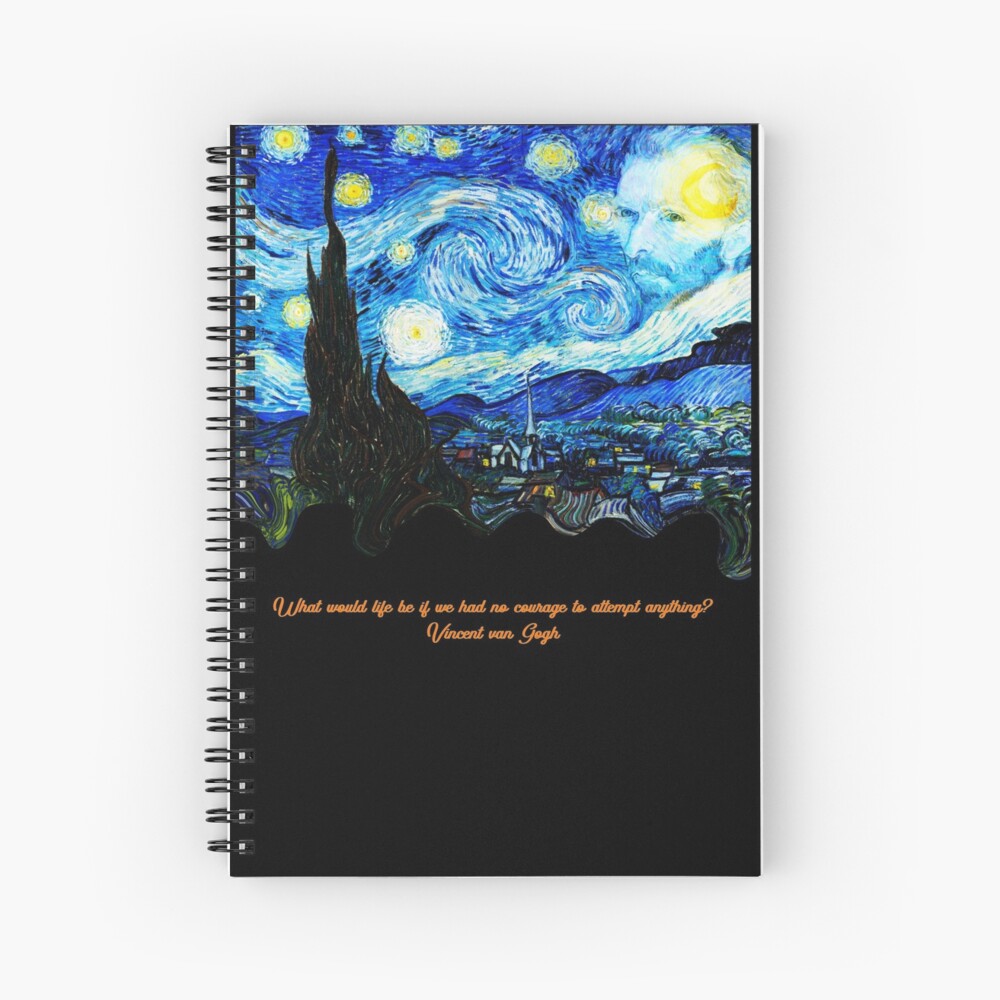 Van Gogh Starry Night: One Design, On Everything — Spiral Notebook