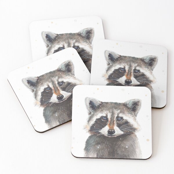 Item preview, Racoon portrait designed and sold by DoraKorenyPaintings.