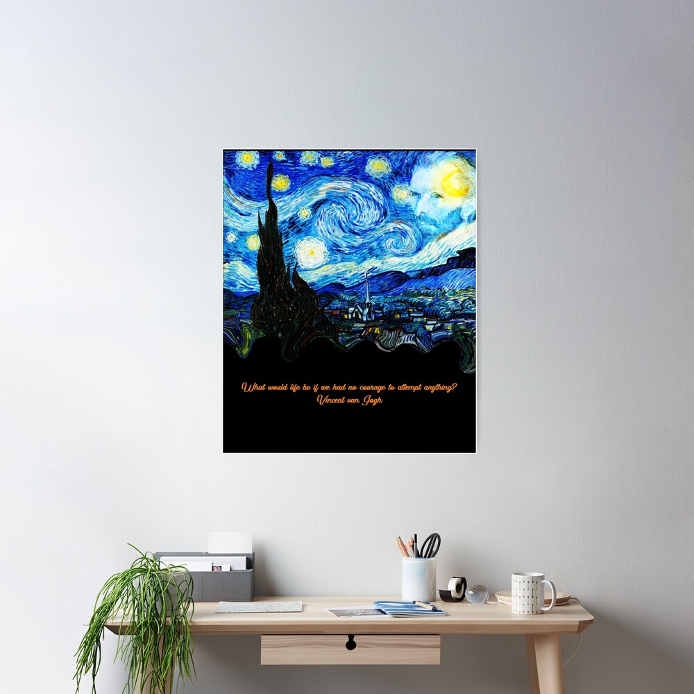 Vincent Van Gogh Art Starry Night, Creative Artist Painting Poster