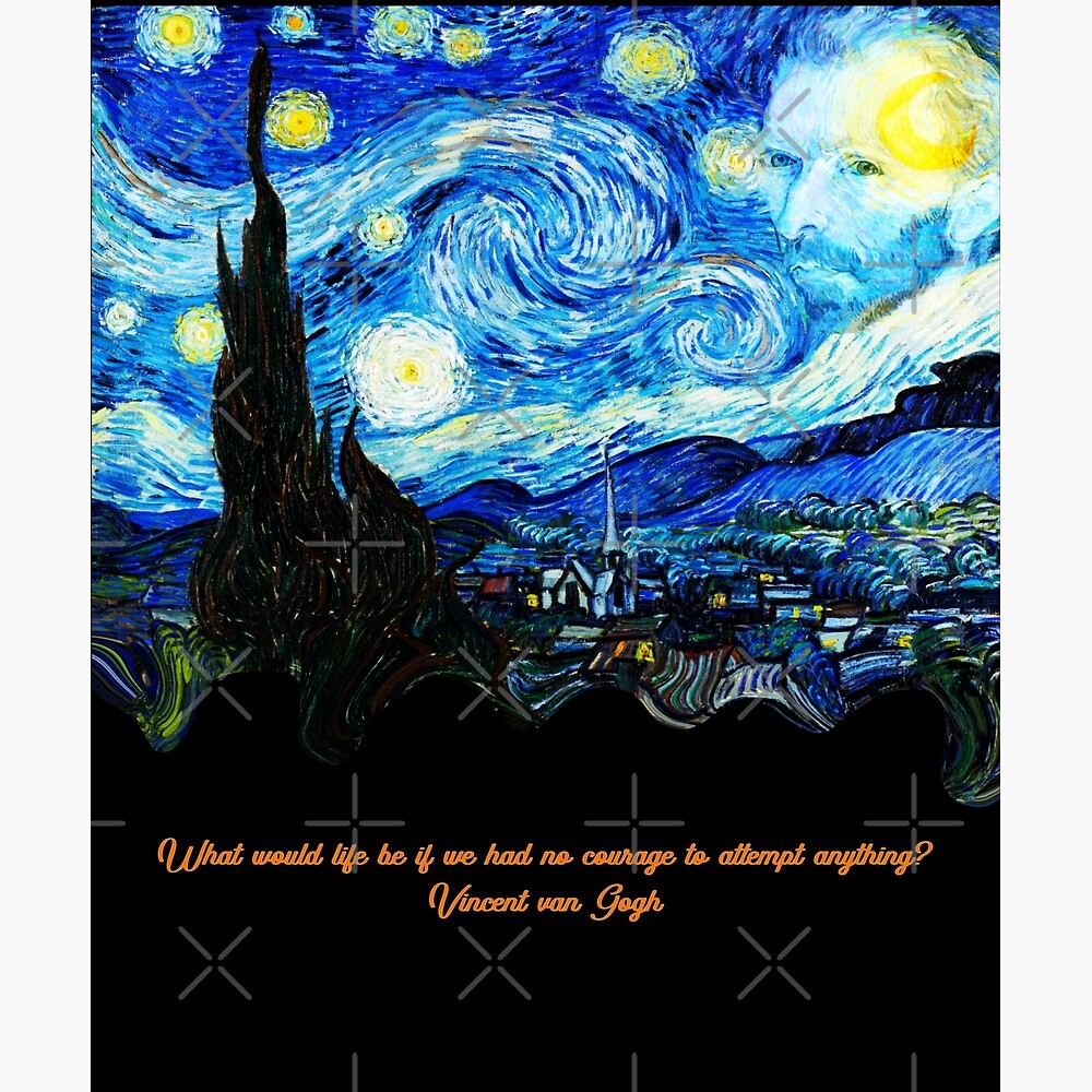 Vincent Van Gogh Art Starry Night, Creative Artist Painting — Poster