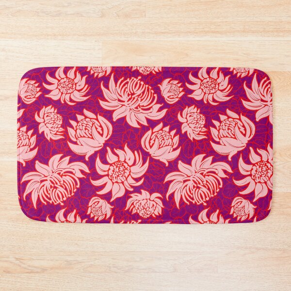 Item preview, Pattern with Telopea flowers on violet background designed and sold by Irina Ivanova.