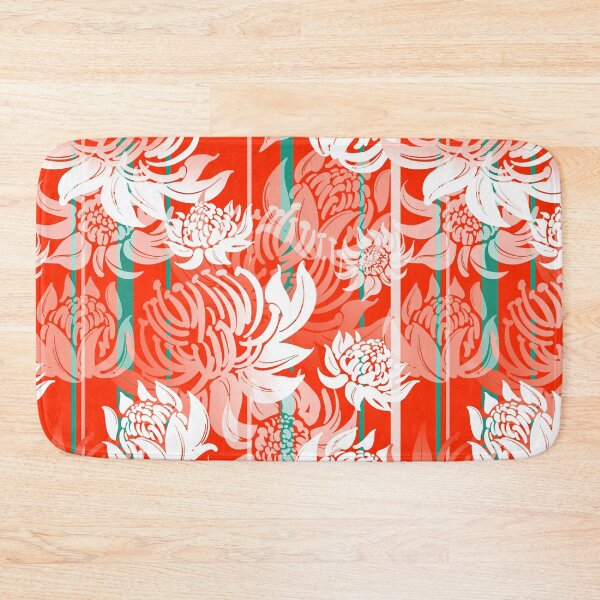 Item preview, Pattern with Telopea flowers on red background designed and sold by Irina Ivanova.