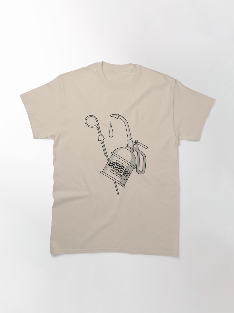 Alternate view of Oil is Aircooled Life - Oil Can Dip Stick Design Classic T-Shirt