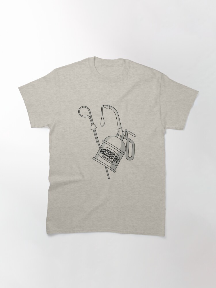 Thumbnail 3 of 7, Classic T-Shirt, Oil is Aircooled Life - Oil Can Dip Stick Design designed and sold by Joemungus.