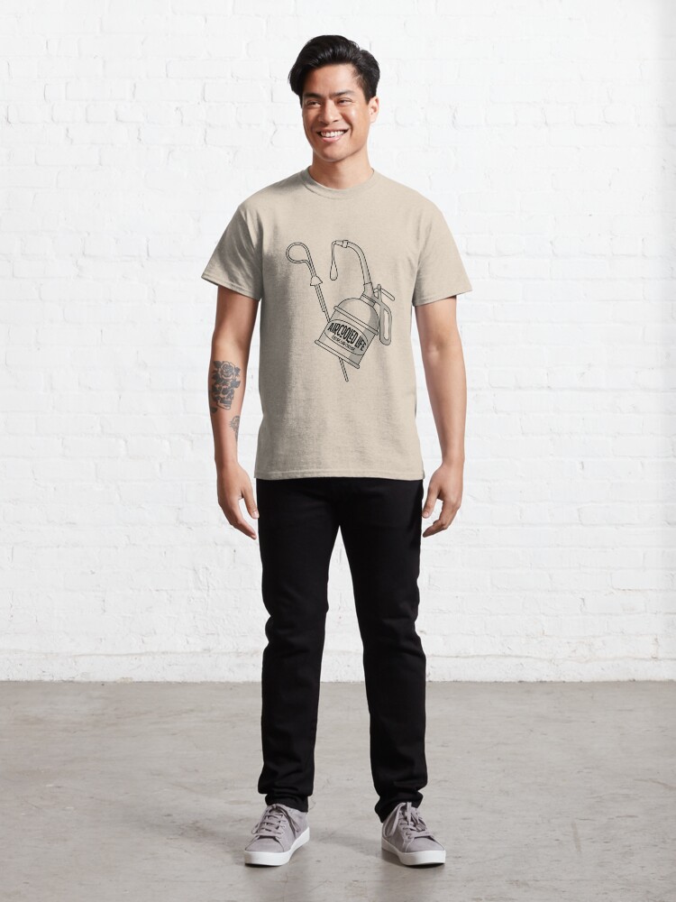 Alternate view of Oil is Aircooled Life - Oil Can Dip Stick Design Classic T-Shirt
