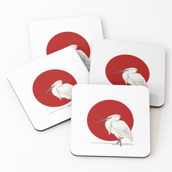 Item preview, Japanese Flag - Snowy Egret designed and sold by weavernap.