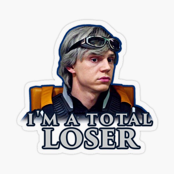 Evan Peters -- "I'm a Total Loser" Quote Cutout Edit 2 Transparent Sticker