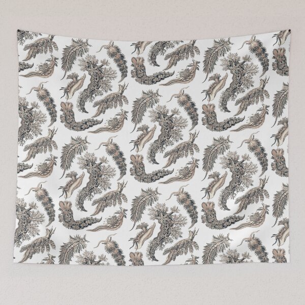 Item preview, Ernst Haeckel Nudibranch Sea Slugs in Lavender Grey designed and sold by aimeewilson.