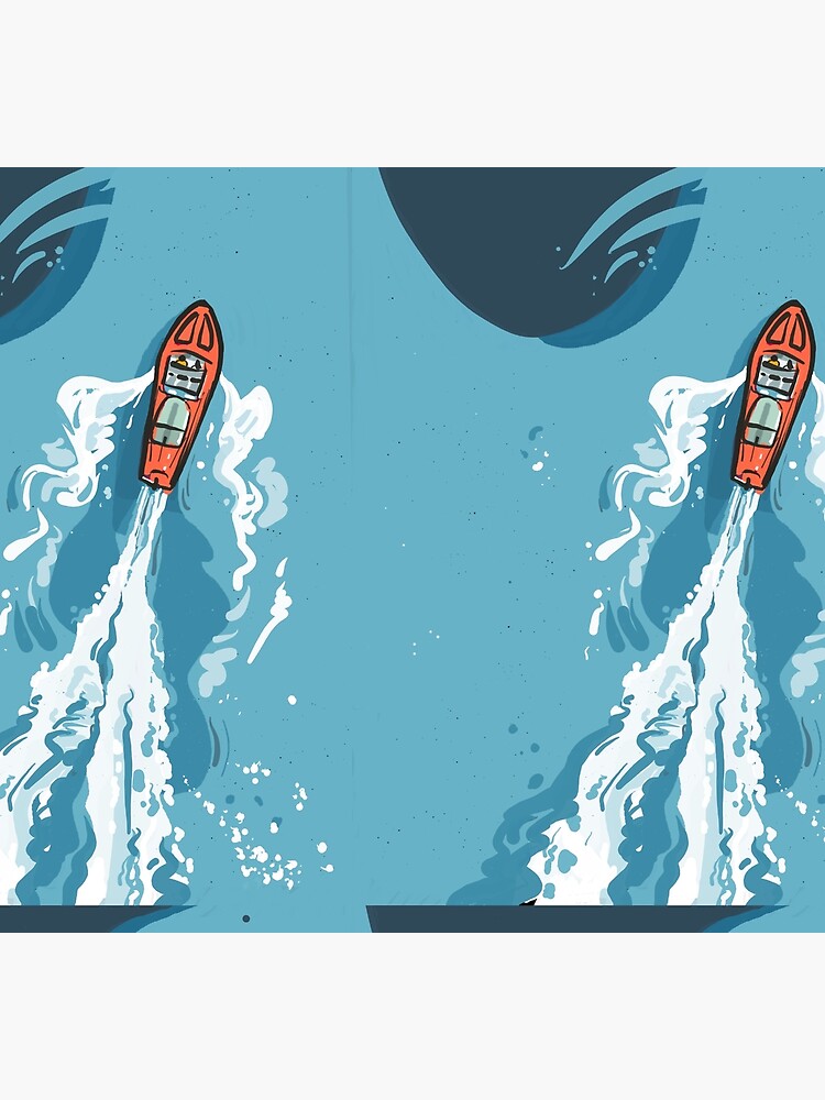 Speed boat | Power boat | motor boat drawing by CovoStudio