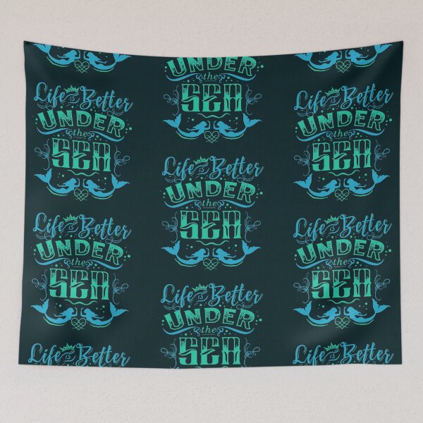 Item preview, Mermaid quote life is better under the sea designed and sold by TheSimpleMan.