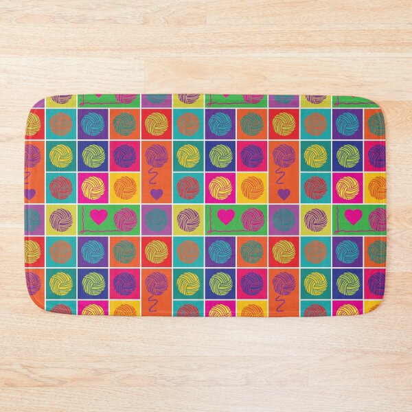 Item preview, Yarn Ball Colorful Block Pattern designed and sold by Susan Says.
