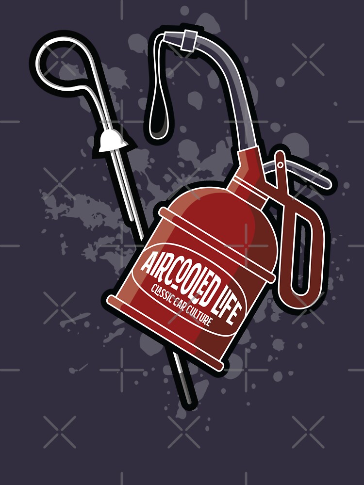 Oil is Aircooled Life - Oil Can Dip Stick Design by Joemungus