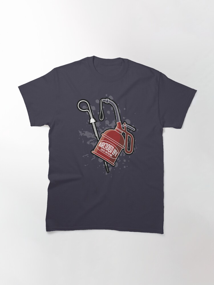 Alternate view of Oil is Aircooled Life - Oil Can Dip Stick Design Classic T-Shirt