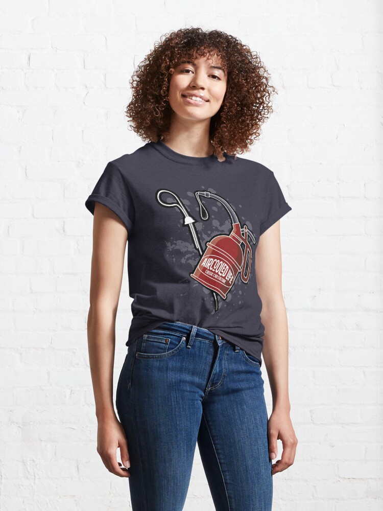 Alternate view of Oil is Aircooled Life - Oil Can Dip Stick Design Classic T-Shirt
