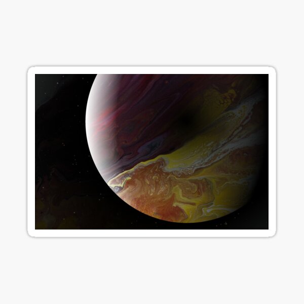 Axial Tilt II: planet art Sticker