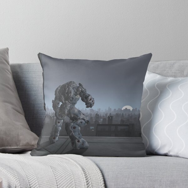 Item preview, Future City - Robot Sentinel at Moon Rise designed and sold by algoldesigns.