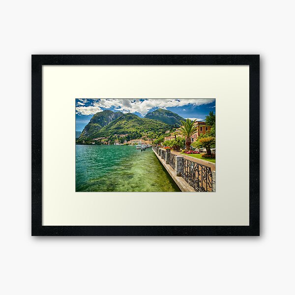 Promenade View, Menaggio, Lake Como Framed Art Print