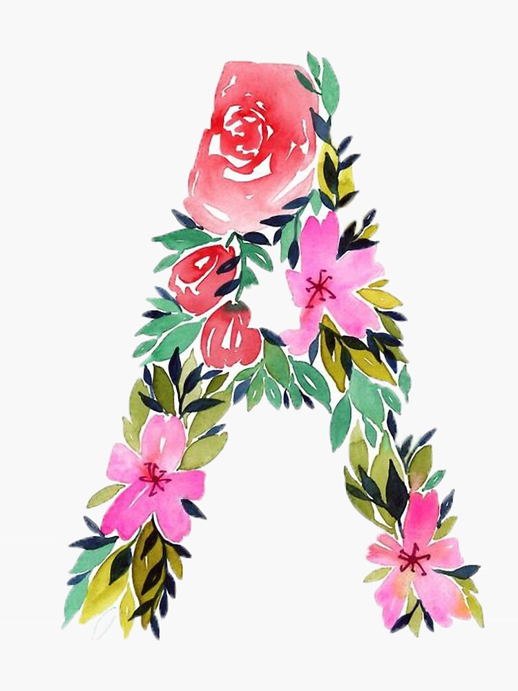 "Floral Letter " Sticker for Sale by bejarano518 Redbubble