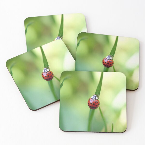 Item preview, red ladybug sitting on grass designed and sold by olena2552.